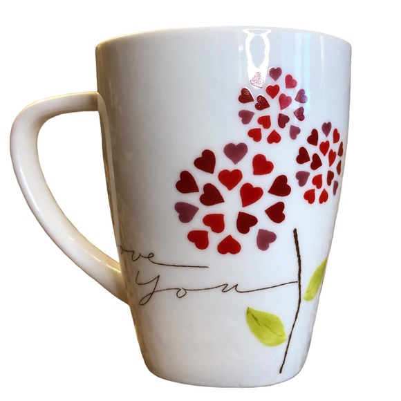 STARBUCKS 2007 I Love You Mug Cup with Hearts Flowers Valentine's Day Gift! - Picture 2 of 7